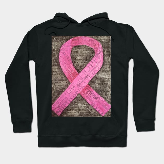 Pink Breast Cancer Ribbon Hoodie by jardakelley